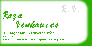 roza vinkovics business card