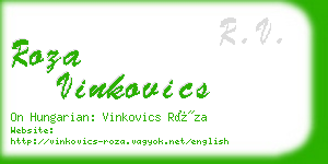 roza vinkovics business card